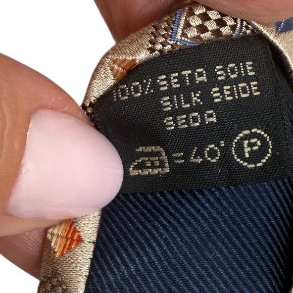 Ermenegildo Zegna 100 % silk Made in Italy Men's Tie - Picture 4 of 5